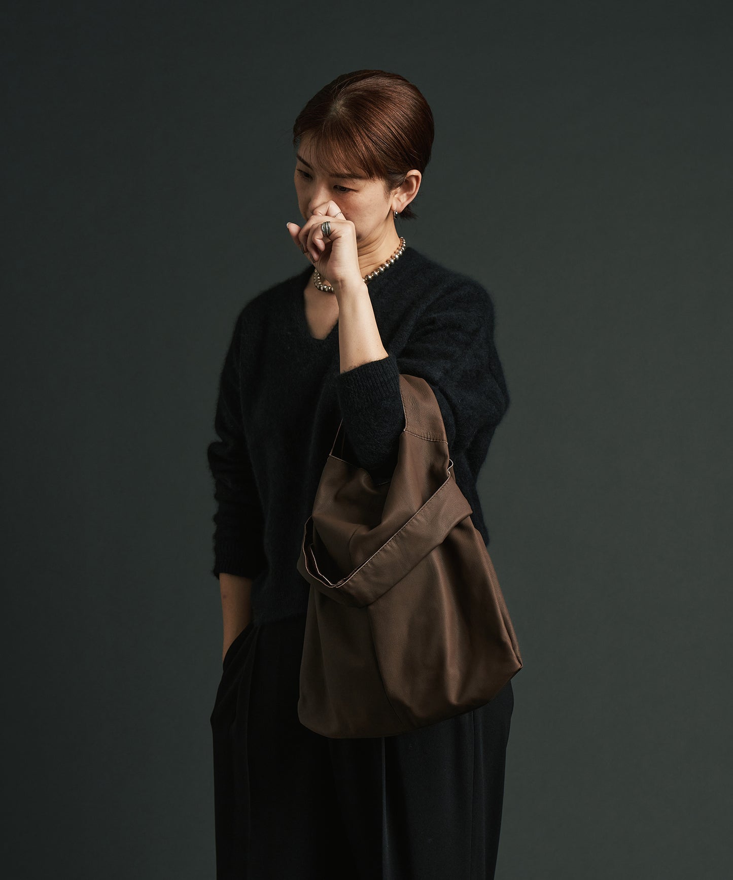 #11 / 2wayレジブクロM(dark brown) / やぎ革・ベアー