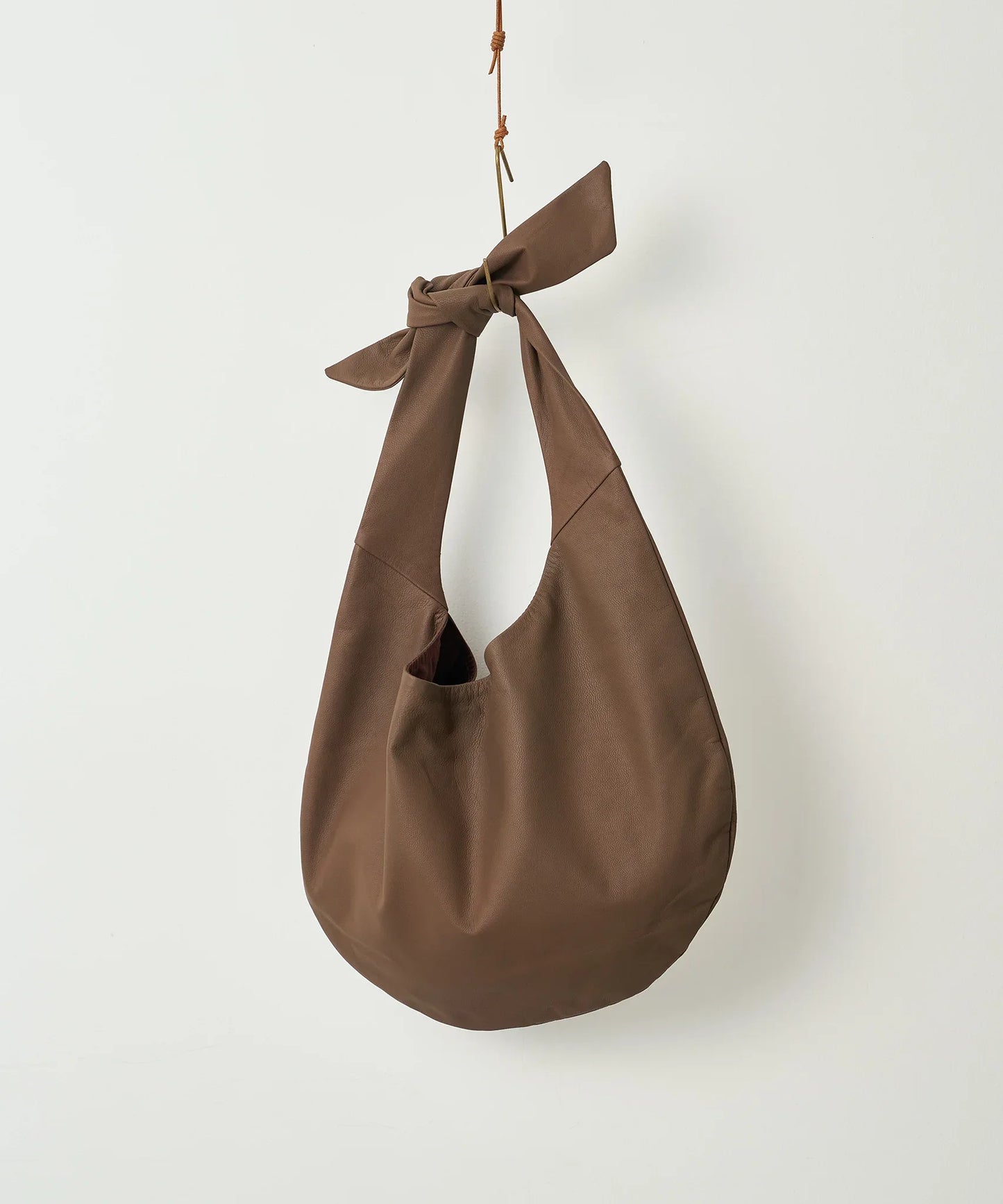 #11/ ラウンドショルダー セパレート(dark brown)/ やぎ革・ベアー - REN