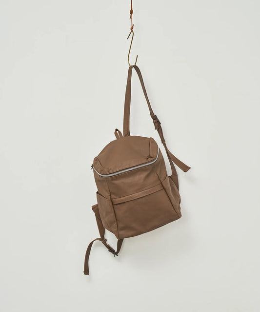#11《SALE 30%》ボックスリュック (dark brown) / やぎ革・ベアー