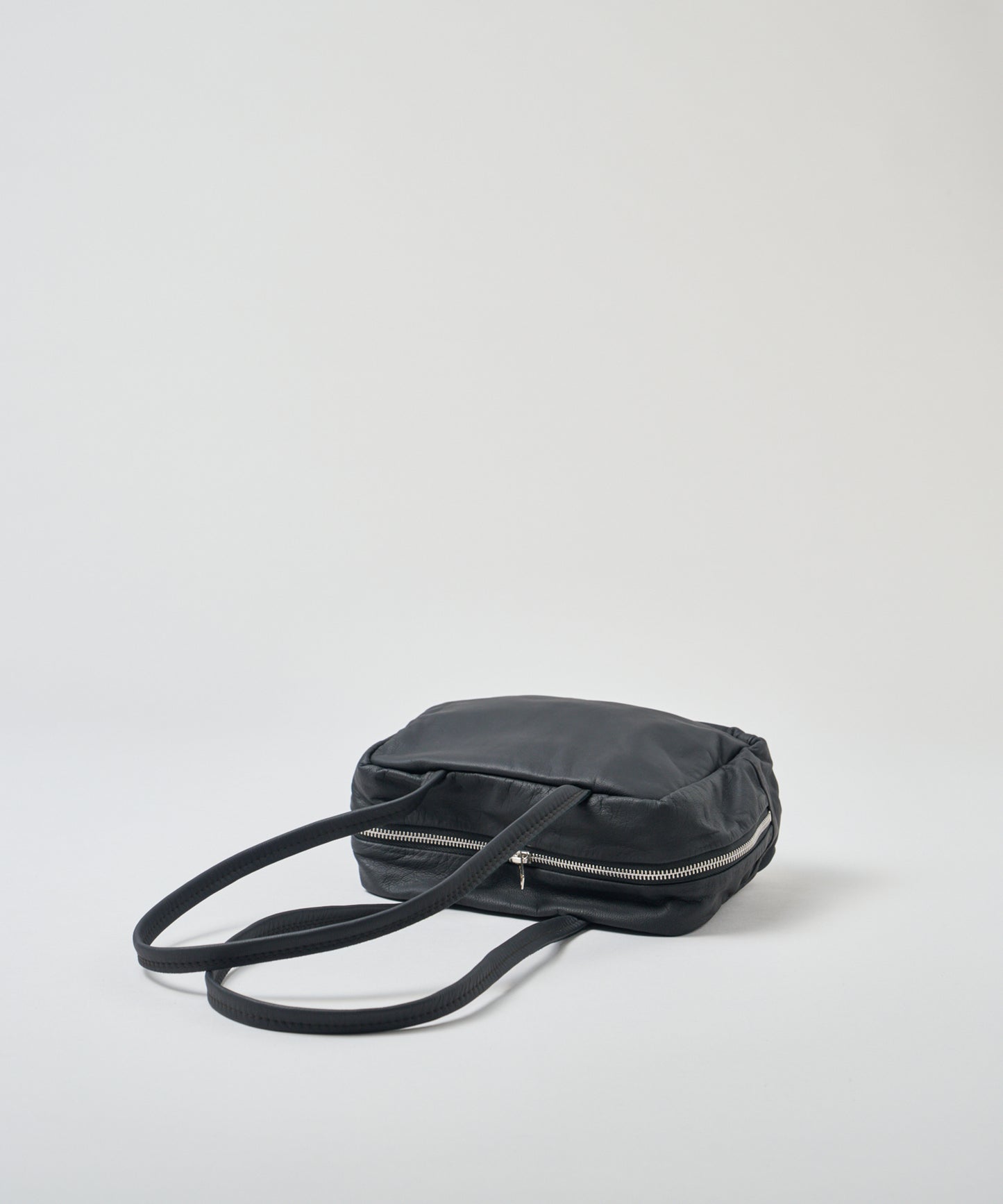 #11《SALE 20%》スラウチーボックスバッグS (dark brown) / やぎ革・ベアー