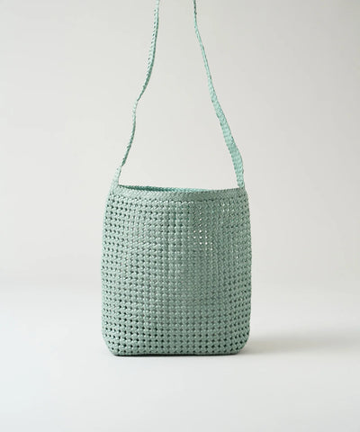 #16《Limited 20%》ボックスショルダー(sage green)/ やぎ革・ゴートメッシュ