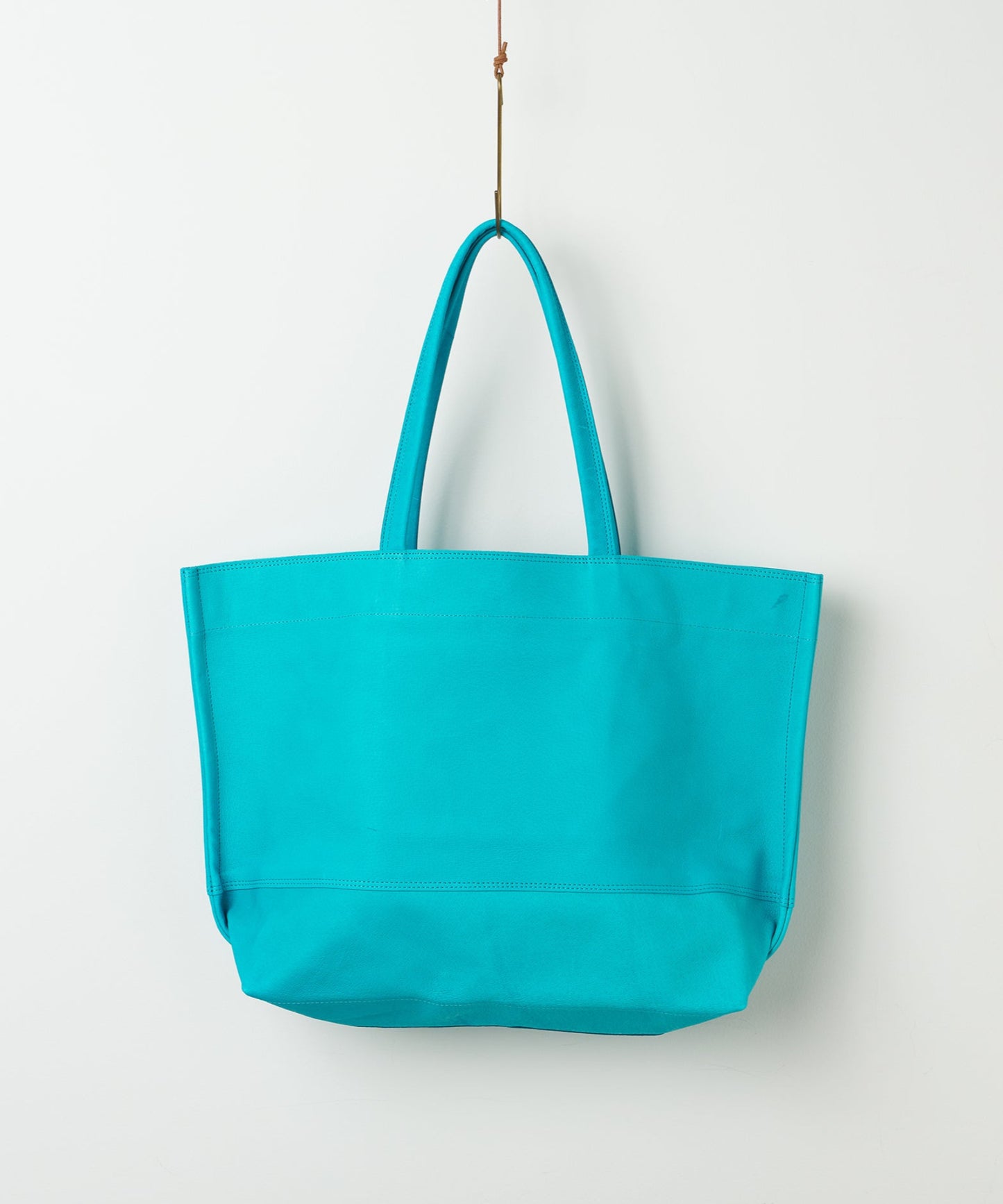 #30《SALE 30%》ワイドトートL(turquoise)/ ピッグスキン・ハリー