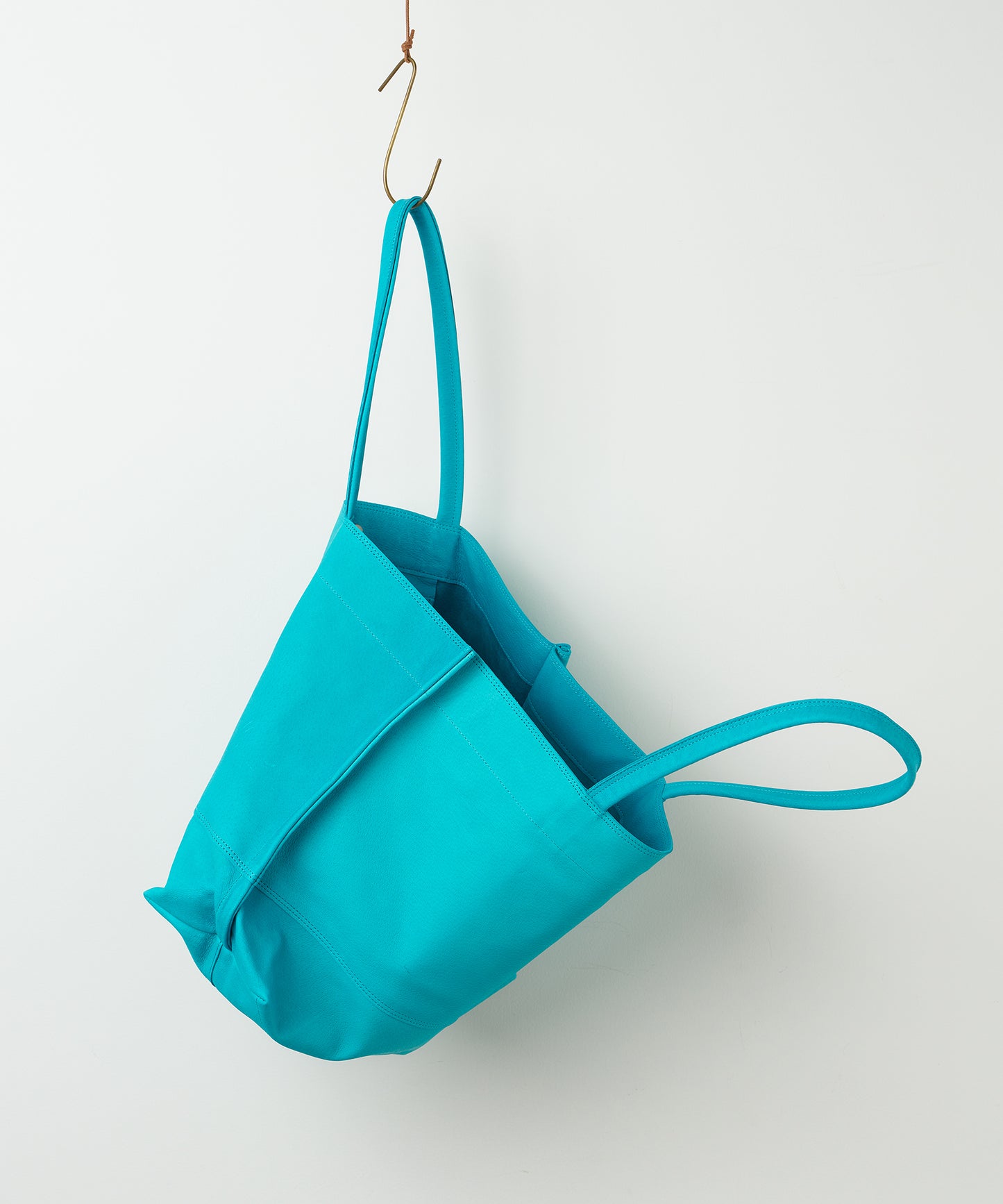 #30/ ワイドトートL(turquoise)/ ピッグスキン・ハリー