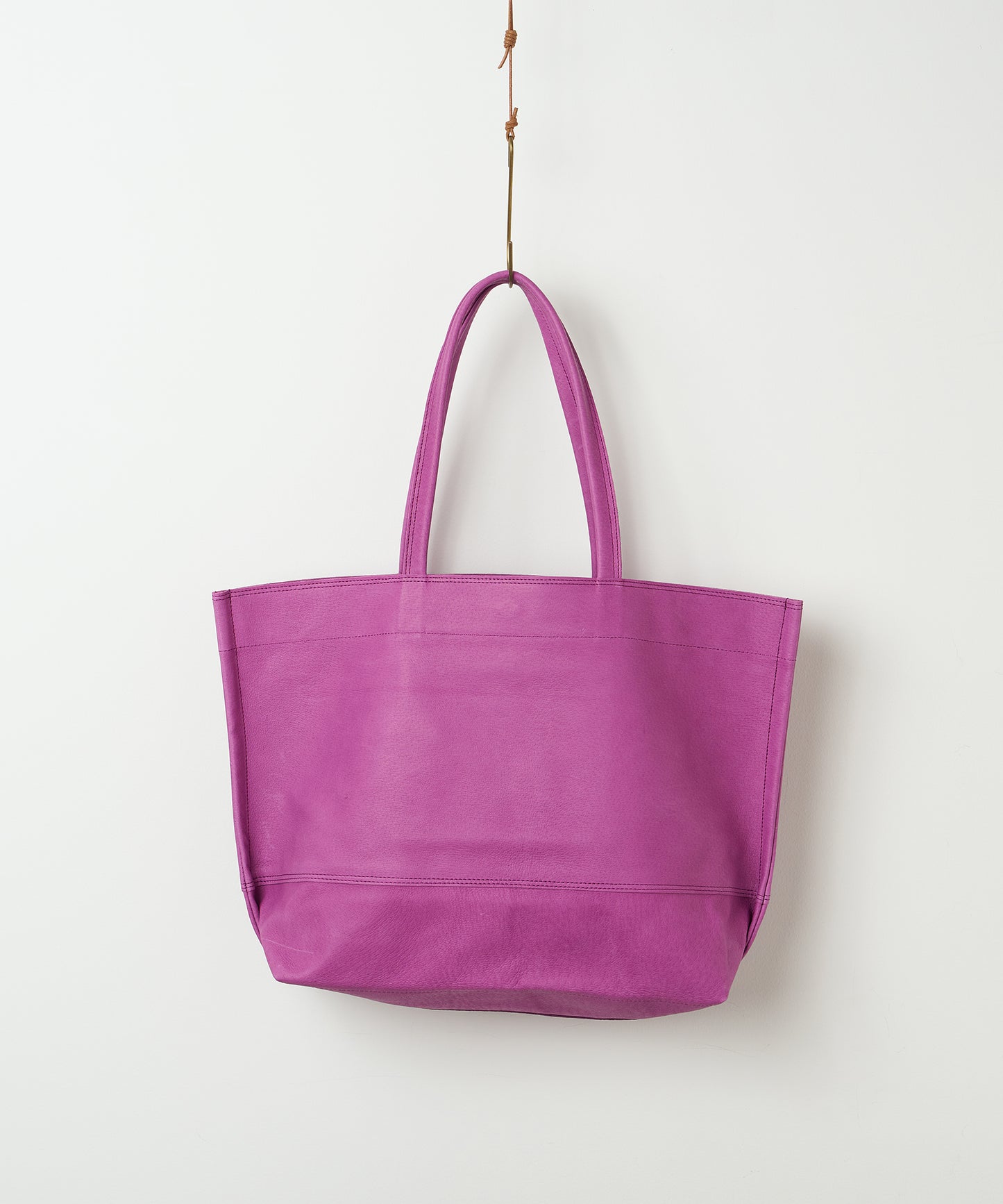 #30/ ワイドトートL(peony purple)/ ピッグスキン・ハリー