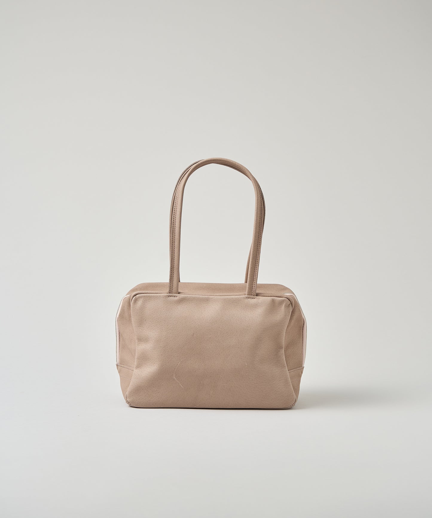 #30/ スクエアダッフル XS(pink beige)/ ピッグスキン・ハリー