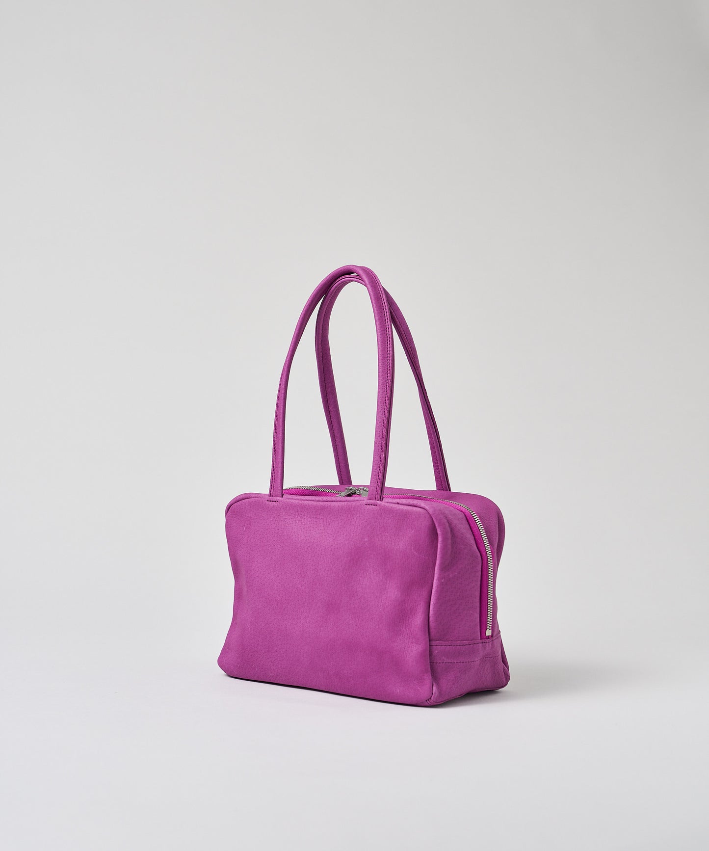 #30/ スクエアダッフル XS(peony purple)/ ピッグスキン・ハリー
