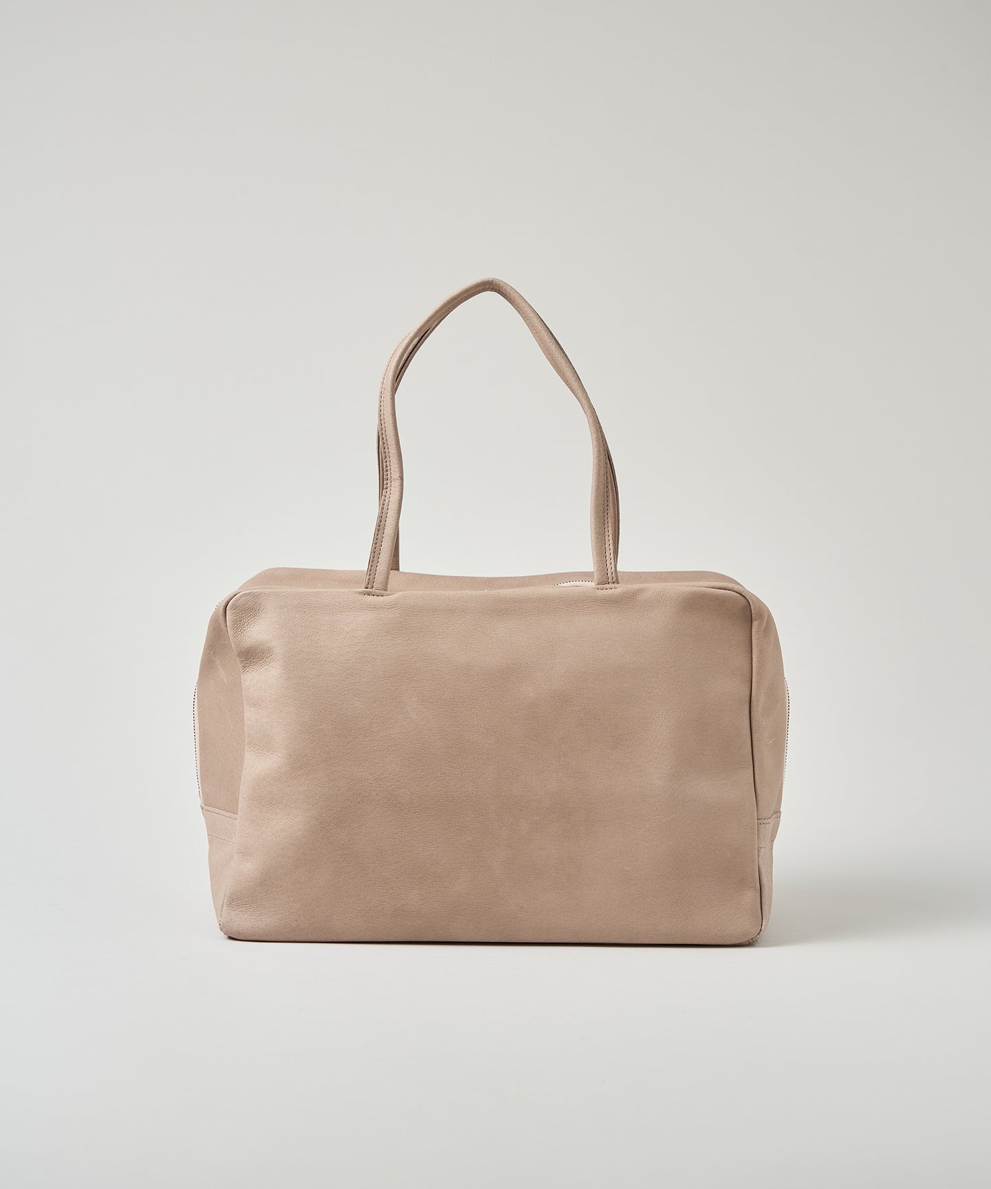 #30/ スクエアダッフル M(pink beige)/ ピッグスキン・ハリー