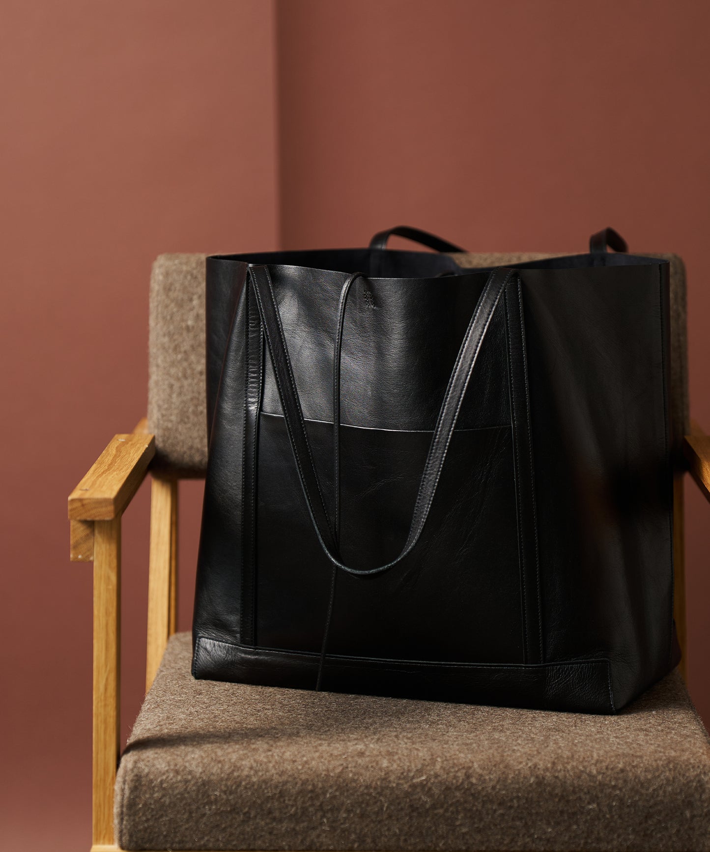 #45/ マキシトート / 牛革・アペルト(black)