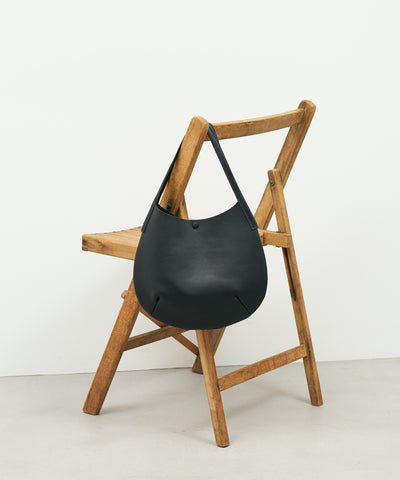 #52b/ サークルトート (black) / 牛革・バレンシア