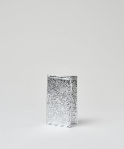 #18/ カードケース(silver)/ やぎ革・グリッター