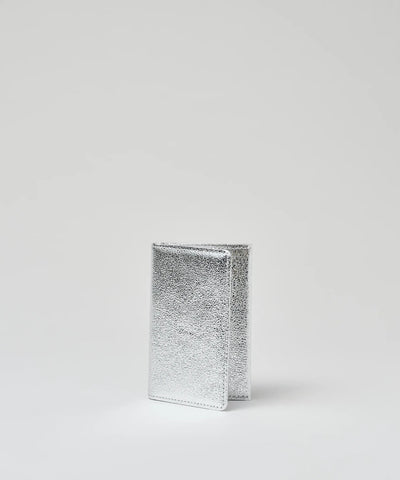 #18/ カードケース(silver)/ やぎ革・グリッター