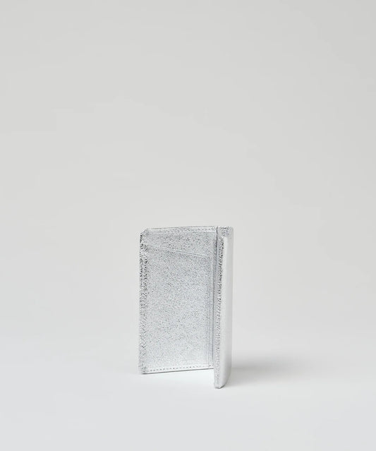 #18/ カードケース(silver)/ やぎ革・グリッター - REN