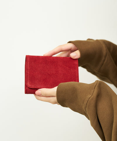 #33 / ポストマンウォレットS(red)/ ピッグスキン・スモーク