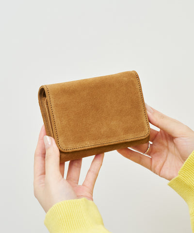 #33《SALE 50%》ポストマンウォレットS (camel)/ ピッグスキン・スモーク