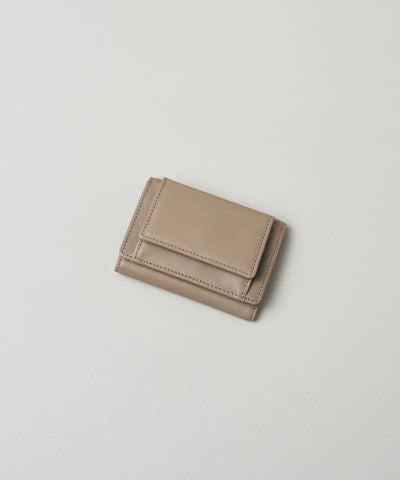 #45/ ミニウォレット(stone beige)/ 牛革・アペルト