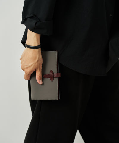 #49 / アドレスウォレット(matte gray) / 牛革・バブルカーフ