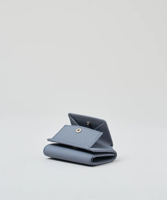 #51/ ミニウォレット(powder blue)/ 牛革・フィリップ