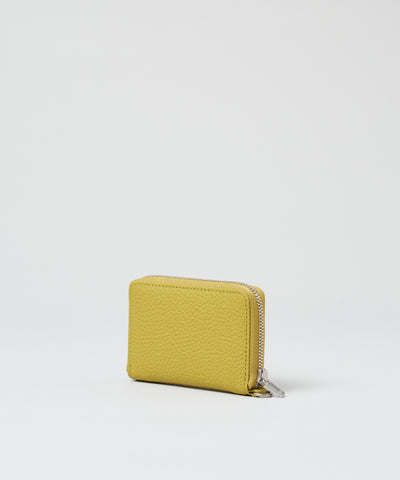 #53《SALE 50%》コインパース(pistachio yellow)/ 牛革・エン