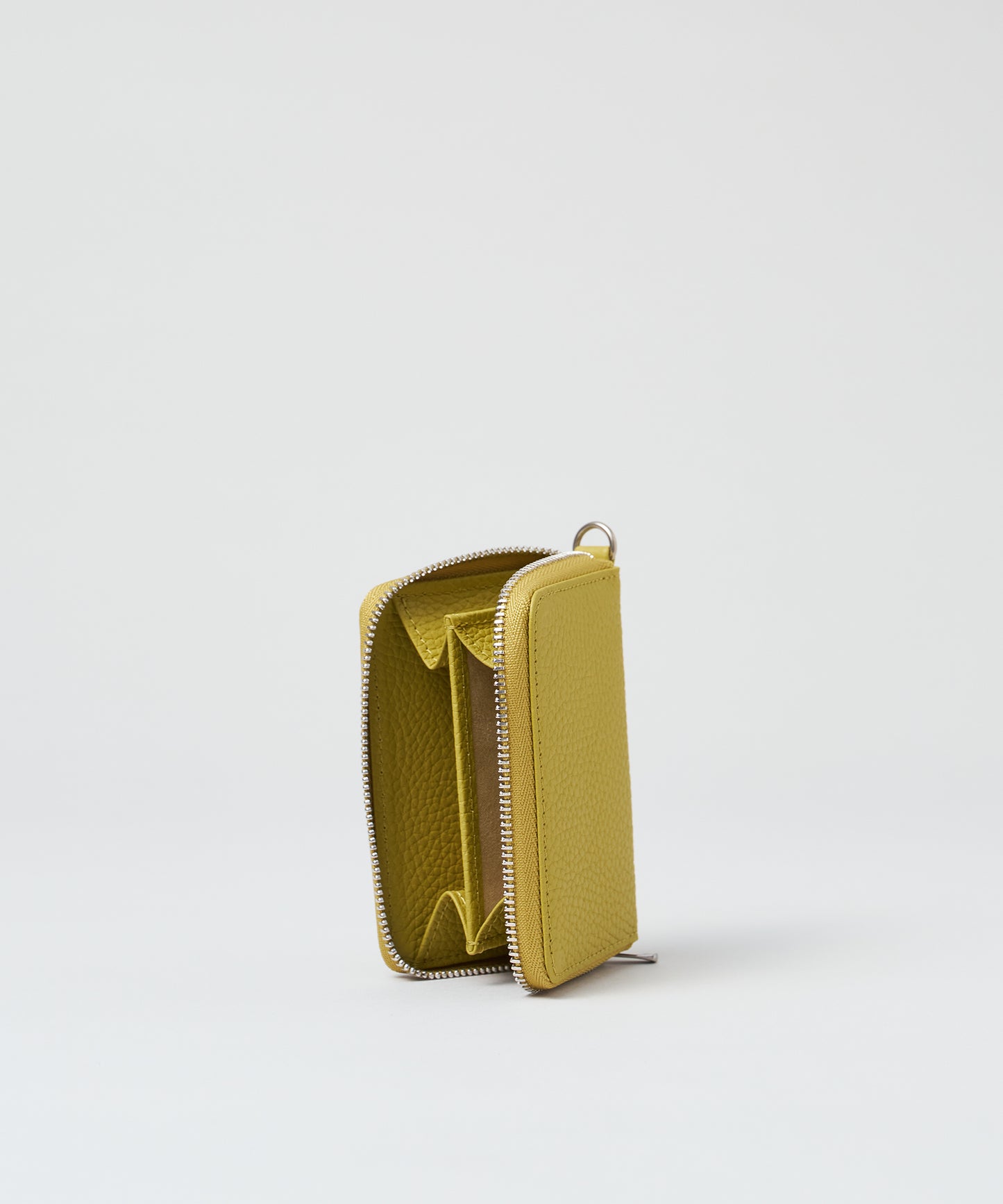 #53《SALE 50%》コインパース(pistachio yellow)/ 牛革・エン