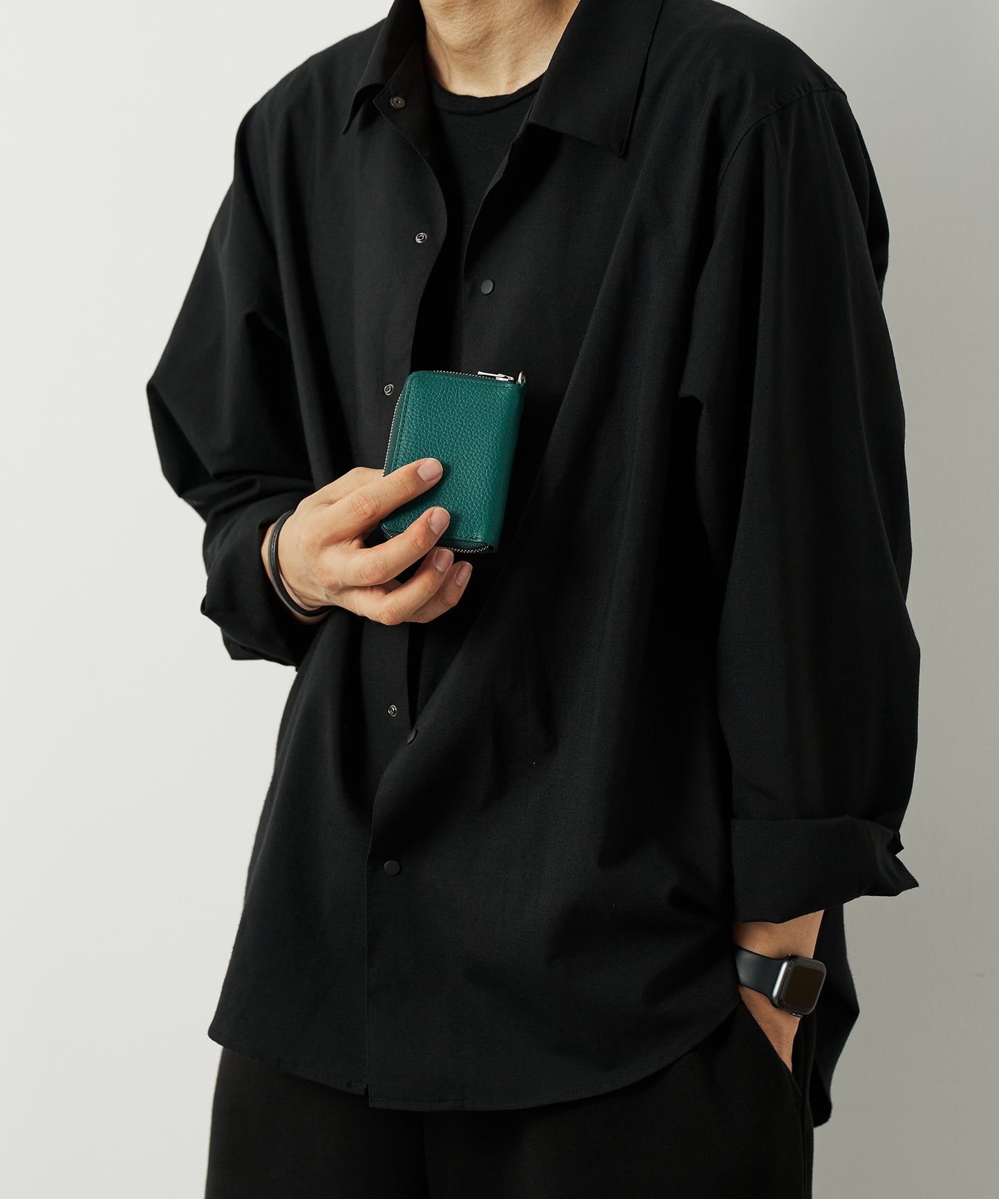 #53《SALE 50%》コインパース(bottle green)/ 牛革・エン