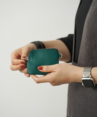 #53 / コインポケット(bottle green)/ 牛革・エン