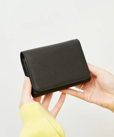 #55/ ポストマンウォレットS(black)/ 牛革・ベビーバッファロー