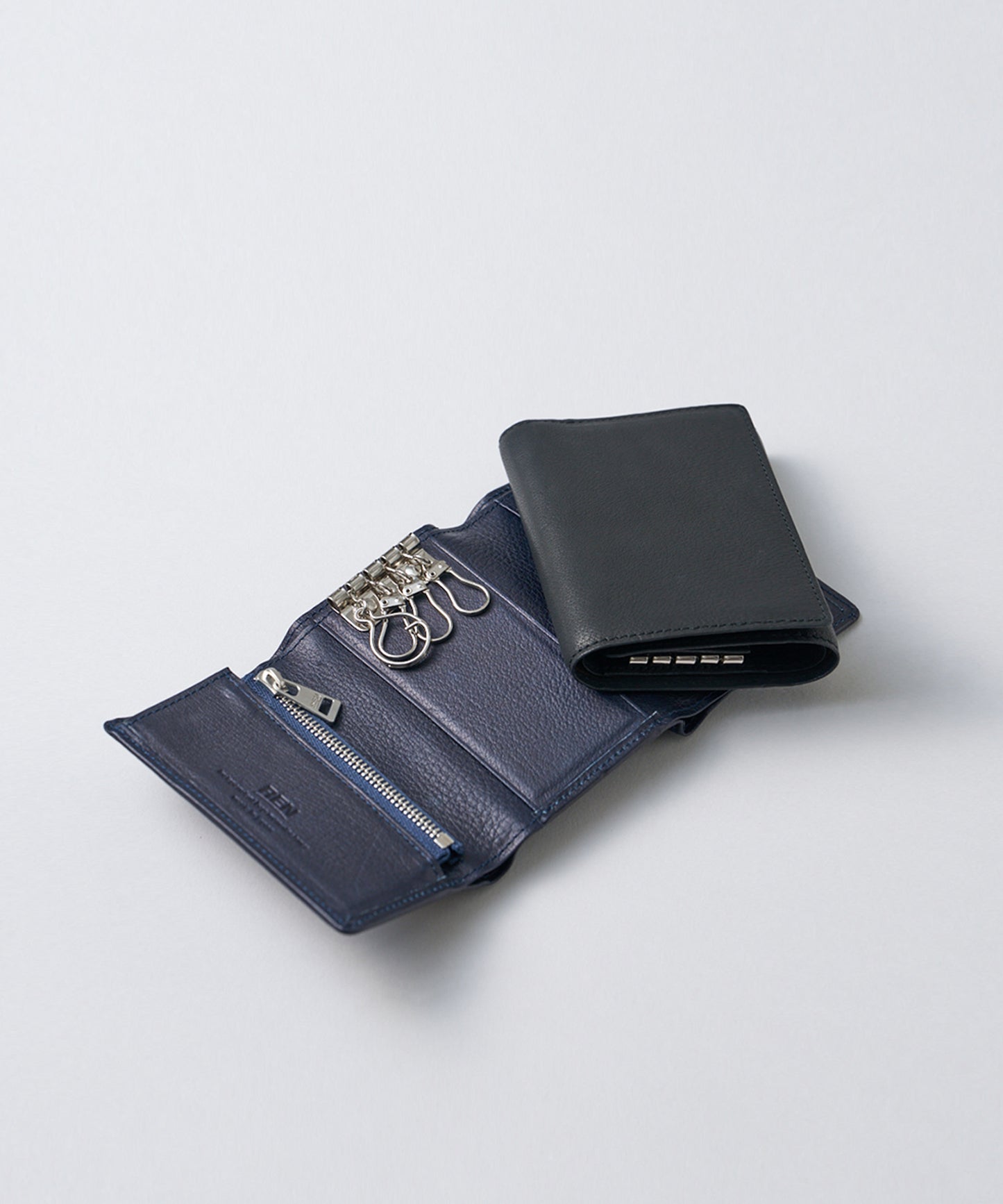 #55 / キーマージウォレット(black)/ 牛革・ベビーバッファロー