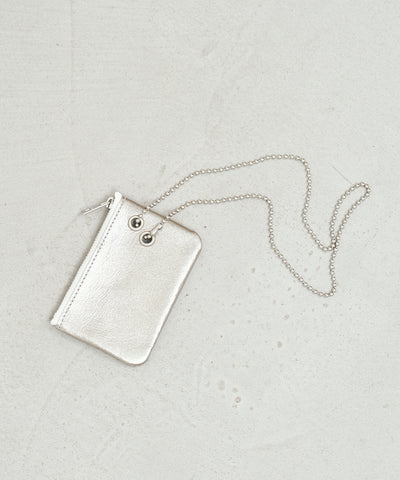 #36/ クラマエポーチ(silver)/ ピッグスキン・ラスラ