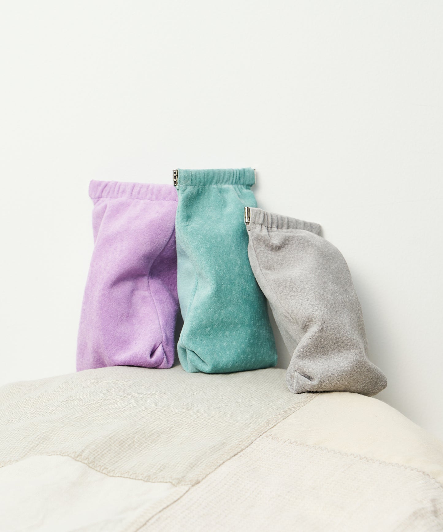 #39/ パームスポーチ(lavender)/ ピッグスキン・ライニングスエード