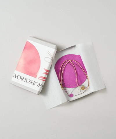 #30/ 結んで作る プチ巾着〈peony purple〉/ WORKSHOPKIT