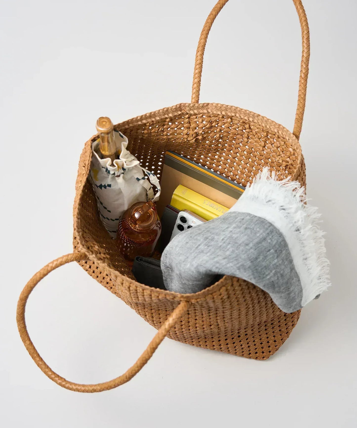 #16/ バスケットL(sage green)/ やぎ革・ゴートメッシュ - REN