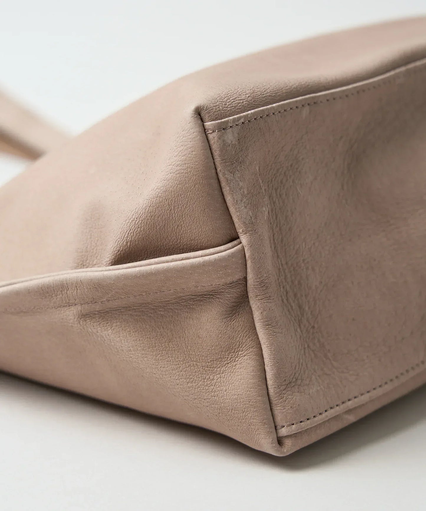 #30/ ベーシックジップトートM 2way (pink beige)/ ピッグスキン・ハリー