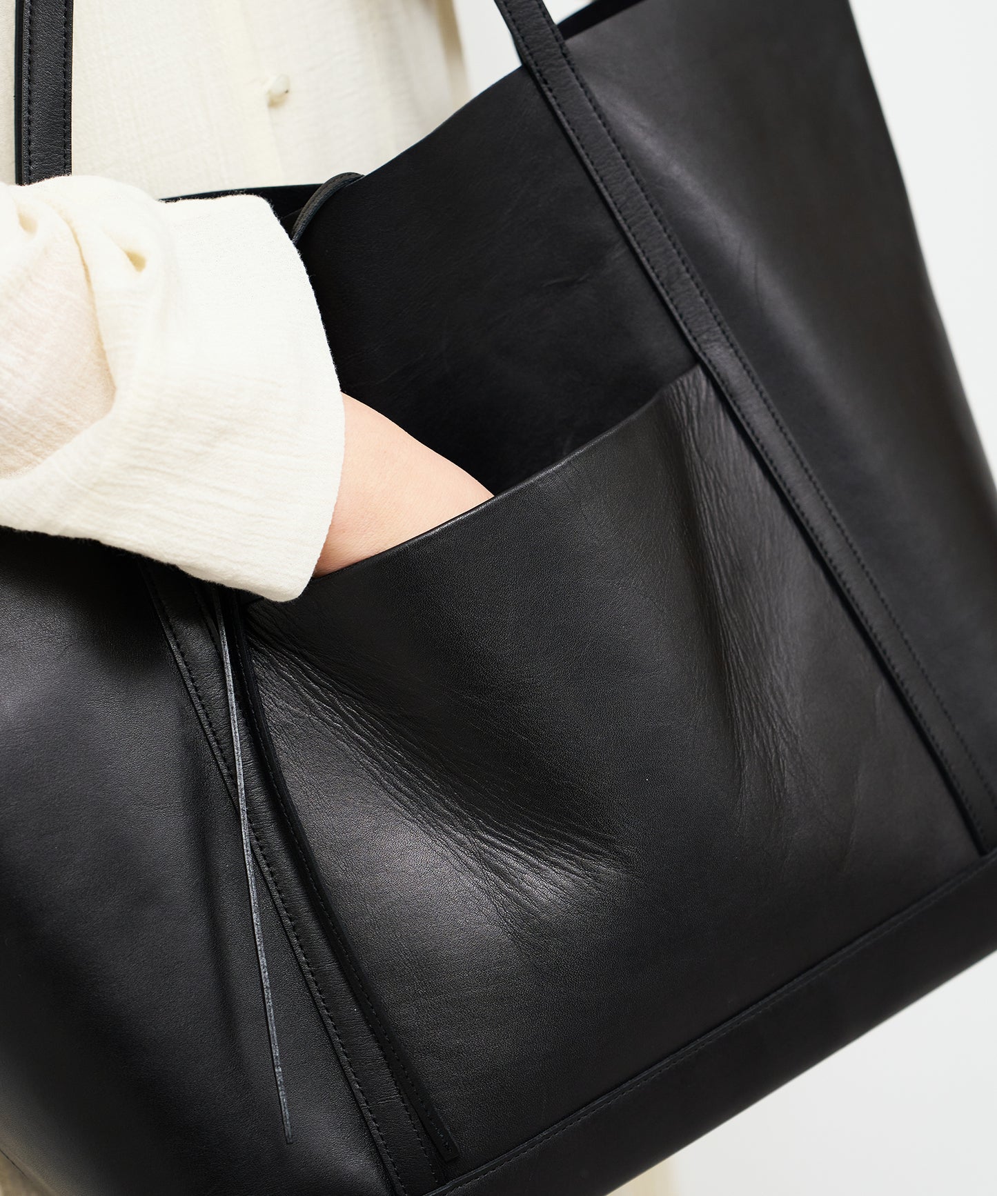 #45/ マキシトート / 牛革・アペルト(black)