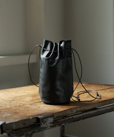 #15/ キャニスターボトル(black) / やぎ革・スティル