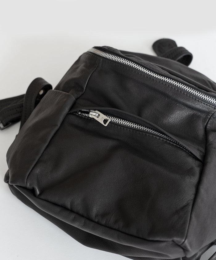 #11《SALE 40%》ボックスリュック (dark brown) / やぎ革・ベアー