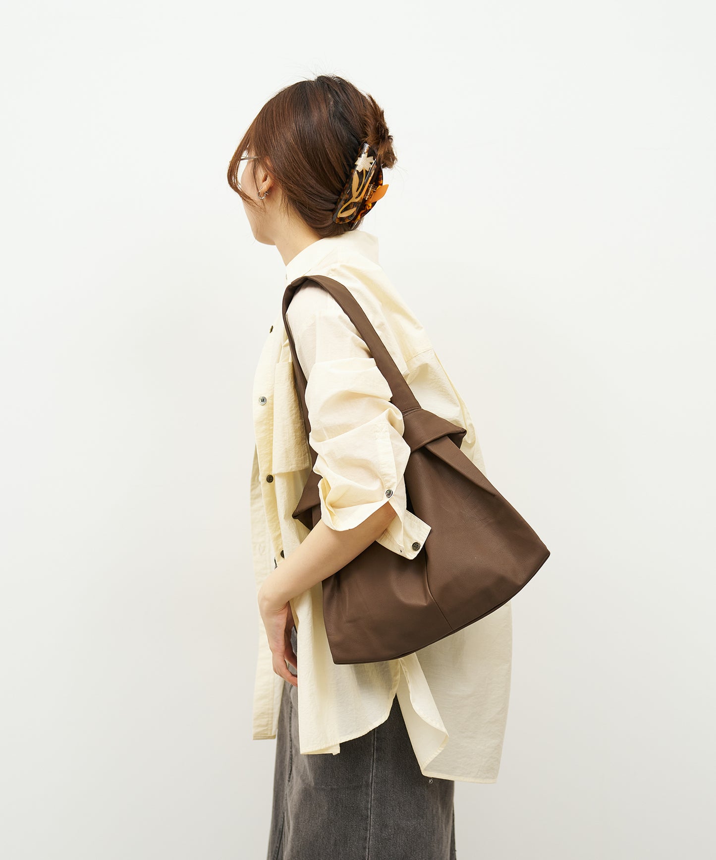 #11 / 2wayレジブクロS (dark brown) / やぎ革・ベアー