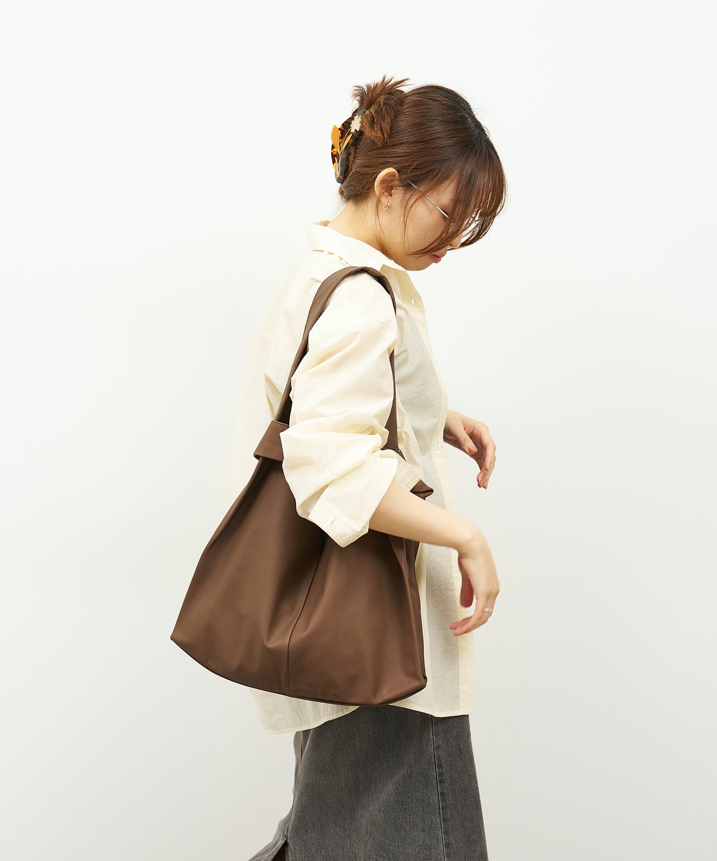 #11 / 2wayレジブクロM(dark brown) / やぎ革・ベアー
