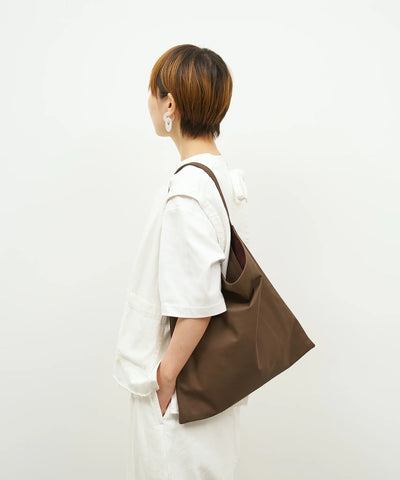 #11/ ベーシックスクエアL(dark brown) / やぎ革・ベアー