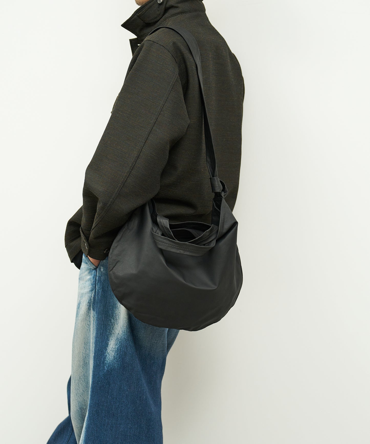 #11《Limited 10%》2wayサークルショルダー (black)/ やぎ革・ベアー