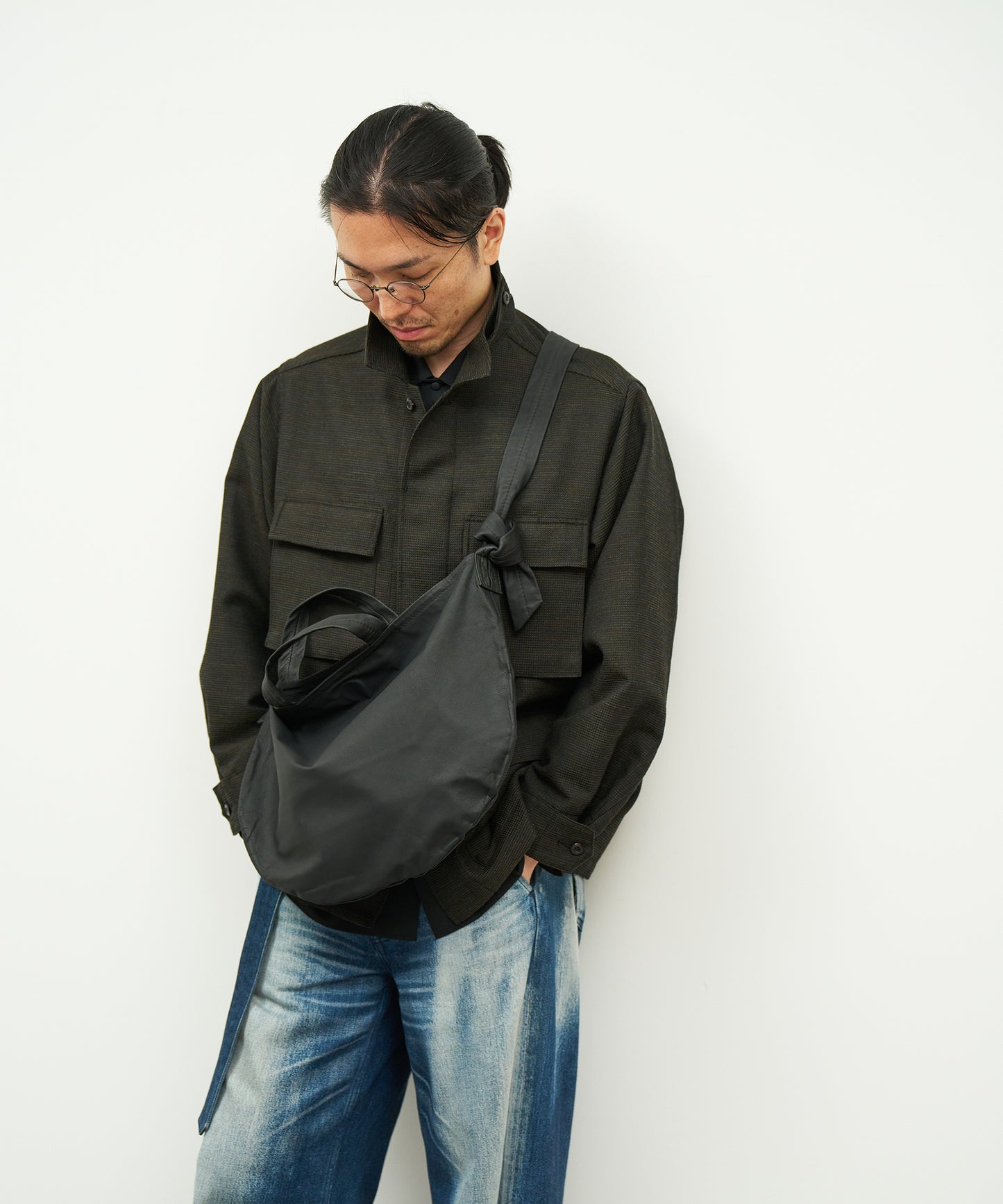 #11《Limited 10%》2wayサークルショルダー (black)/ やぎ革・ベアー