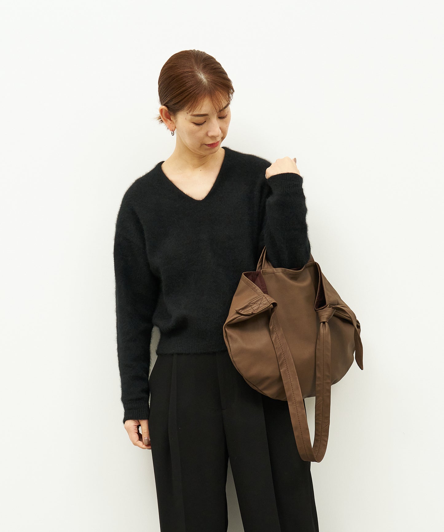 #11 / 2wayサークルショルダー (dark brown)/ やぎ革・ベアー