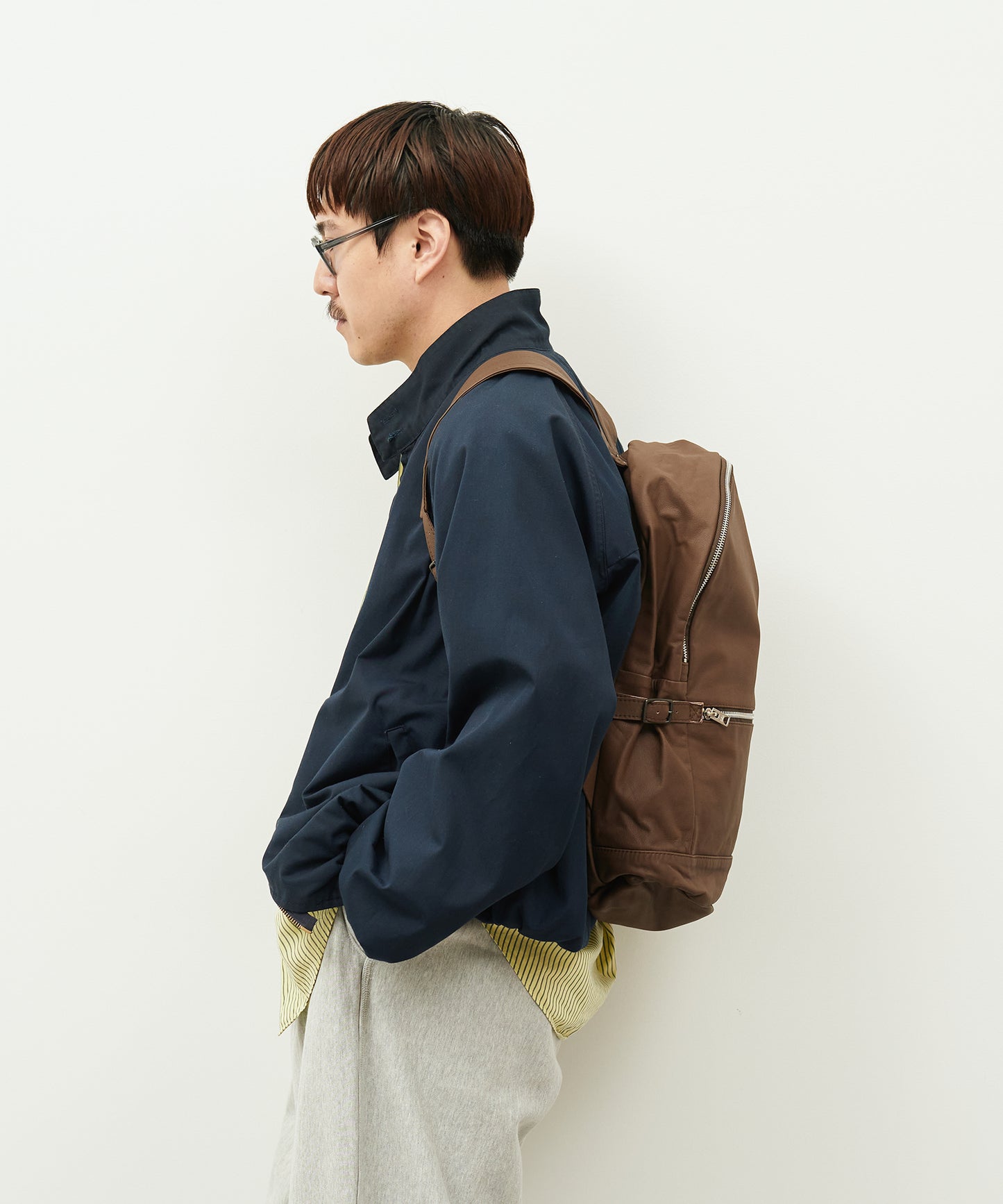 #11《SALE 30%》デイリュックミッド (dark brown) / やぎ革・ベアー