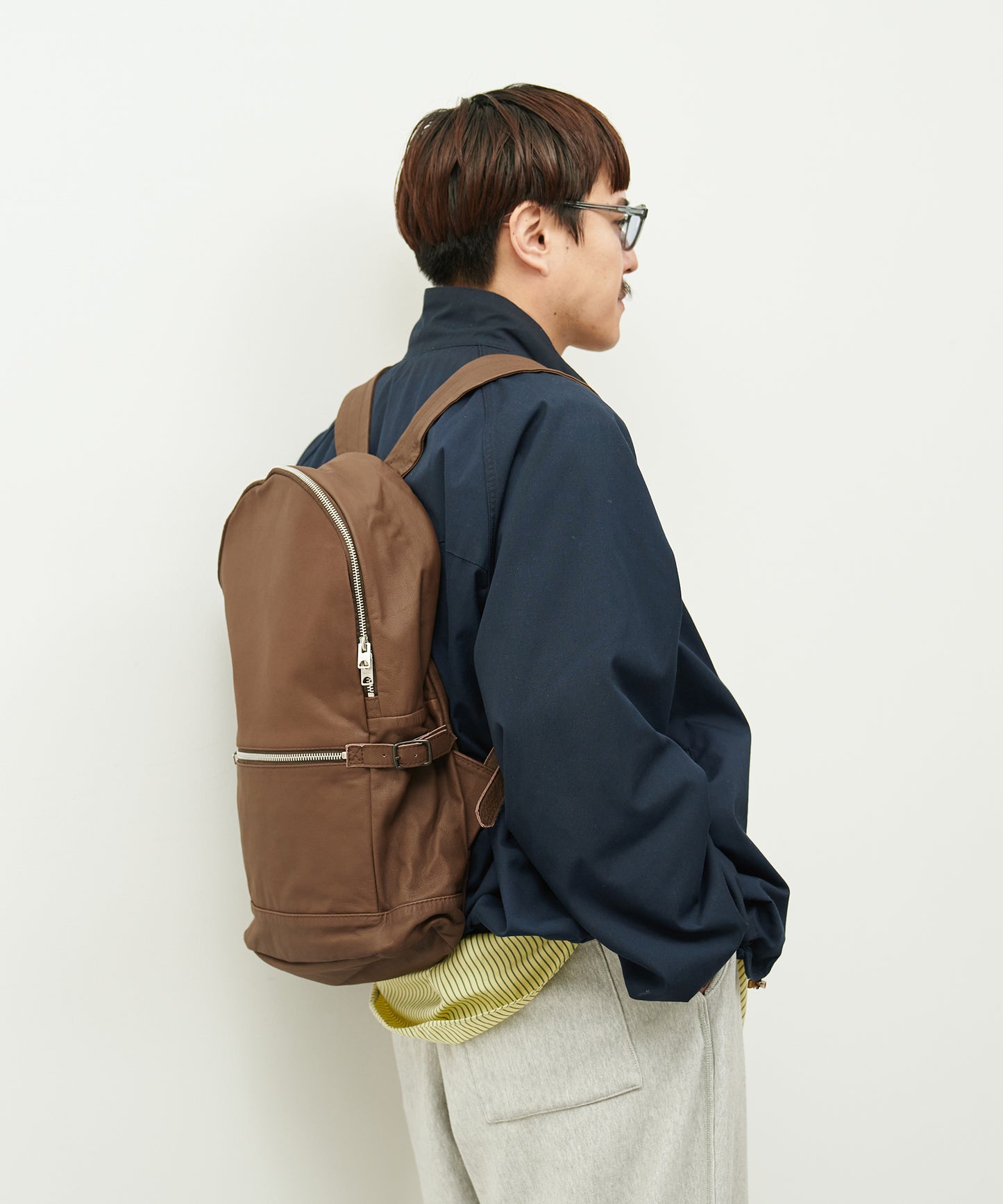 #11《SALE 30%》デイリュックミッド (dark brown) / やぎ革・ベアー