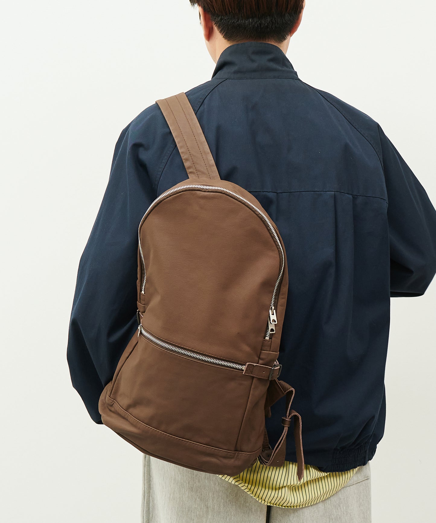 #11《SALE 30%》デイリュックミッド (dark brown) / やぎ革・ベアー