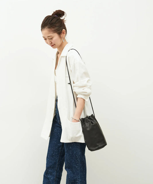 #15/ キャニスターボトル(black) / やぎ革・スティル - REN