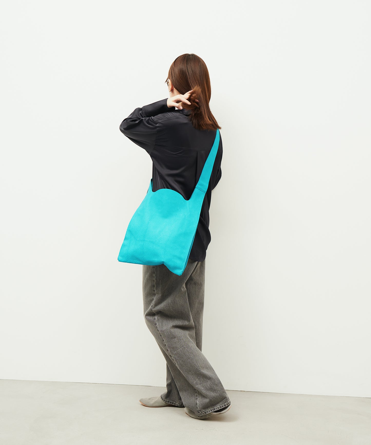 #30/ レジブクロ ショルダー(turquoise)/ ピッグスキン・ハリー