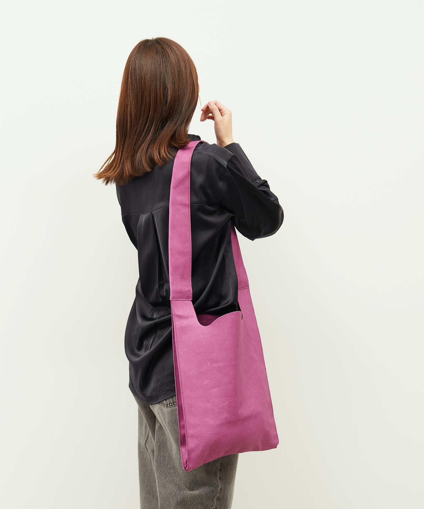 #30/ レジブクロ ショルダー(peony purple)/ ピッグスキン・ハリー