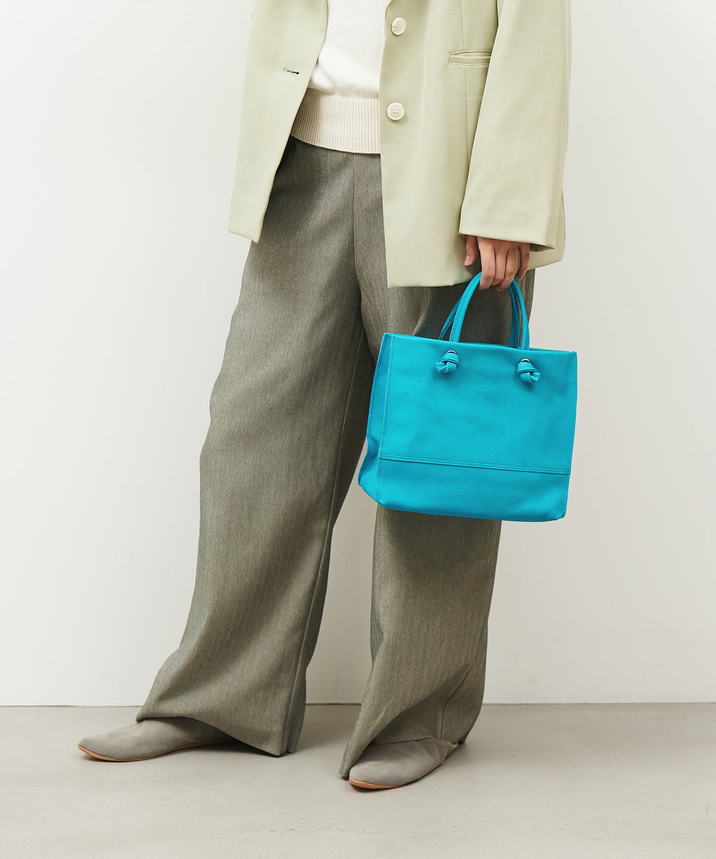 #30《SALE 30%》ミニショッパー(turquoise)/ ピッグスキン・ハリー