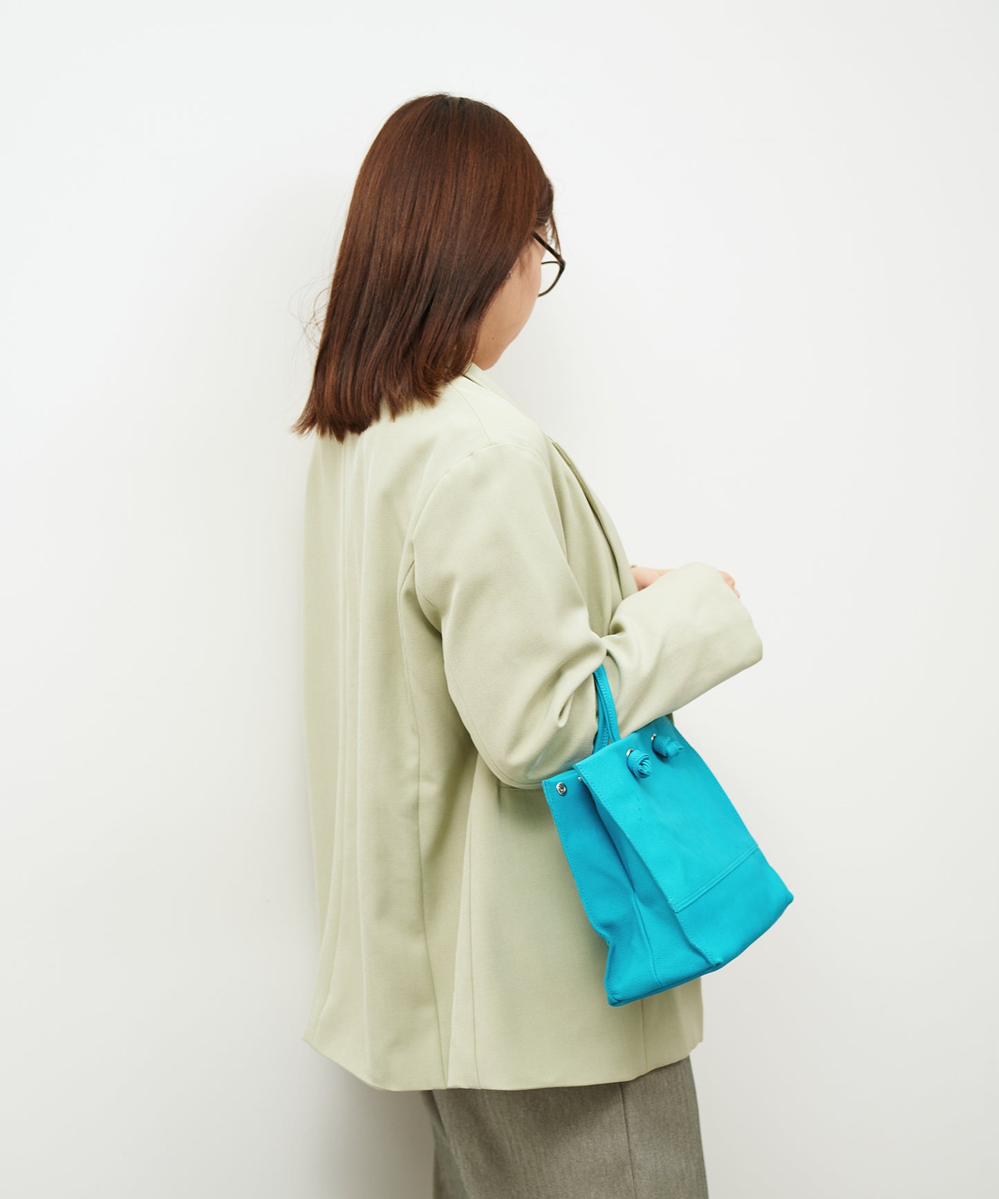 #30《SALE 30%》ミニショッパー(turquoise)/ ピッグスキン・ハリー