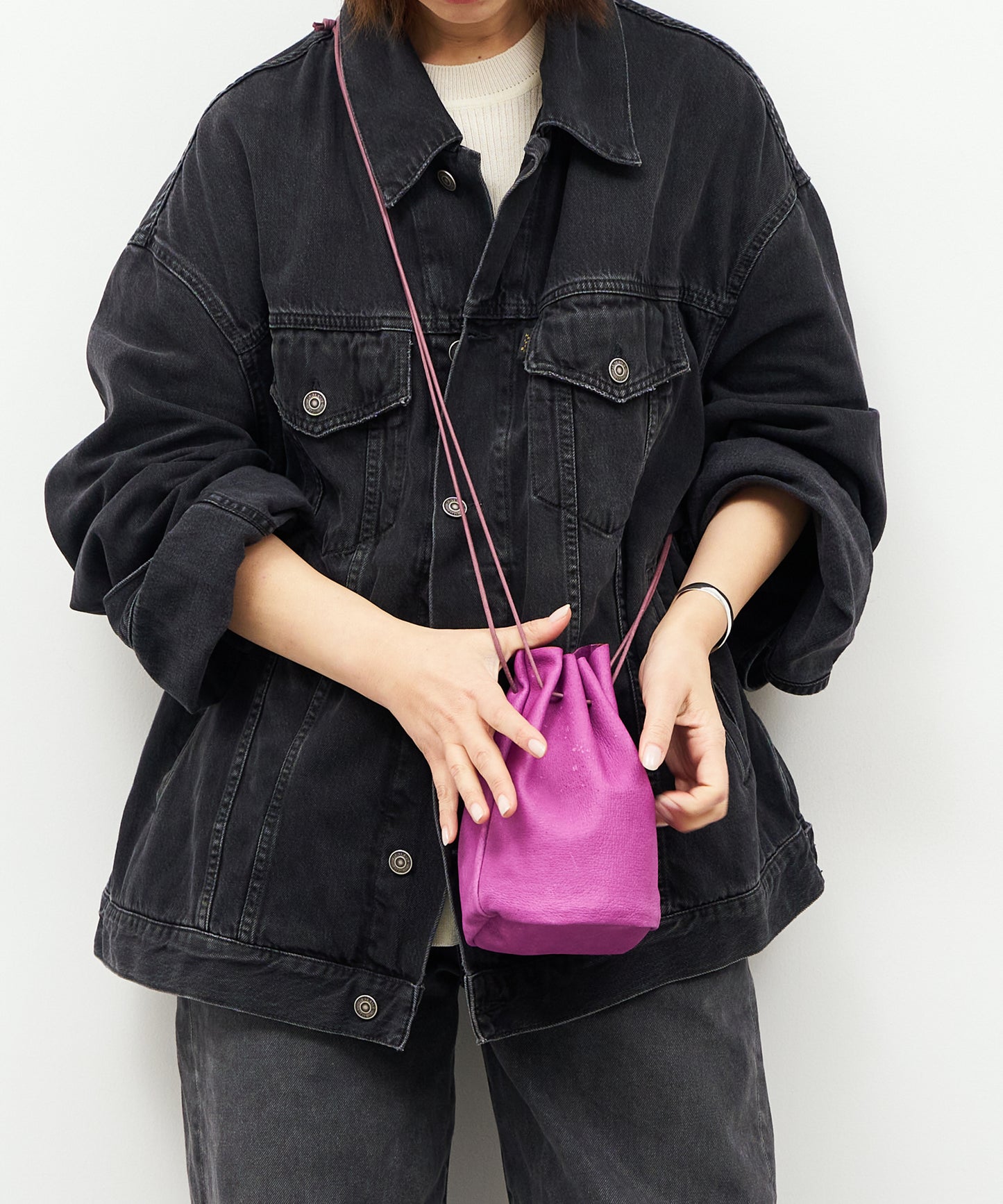 #30/ ミニキャニスターボトル(peony purple)/ ピッグスキン・ハリー